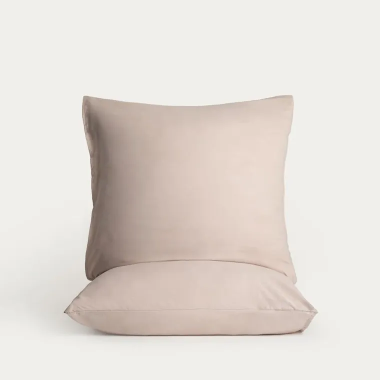 Homla, Maisy, zestaw dwóch poszewek, z mikrofibry beżowych, 40-40 cm, 2 szt.