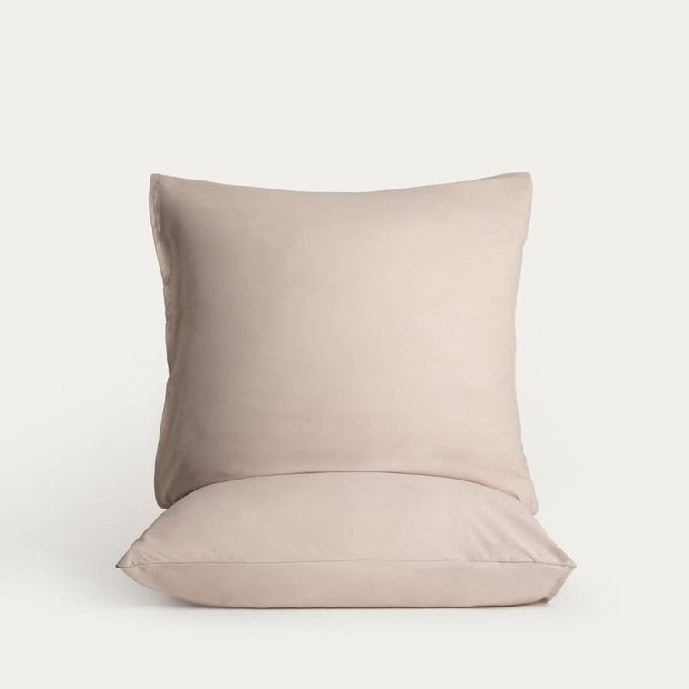 Homla, Maisy, zestaw dwóch poszewek, z mikrofibry beżowych, 50-60 cm, 2 szt.