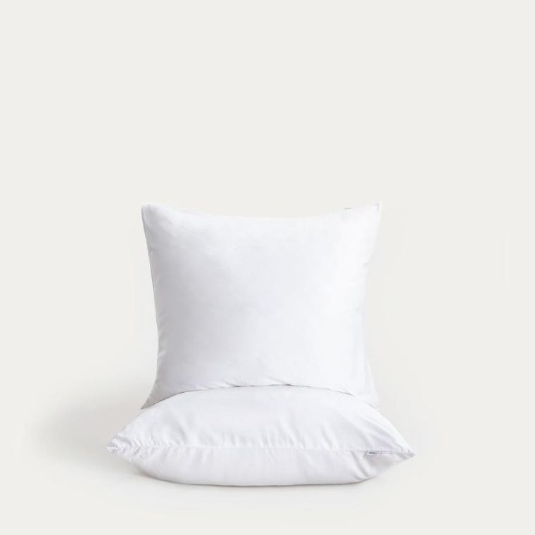 Homla, Maisy, zestaw dwóch poszewek z mikrofibry, białych, 40-40 cm