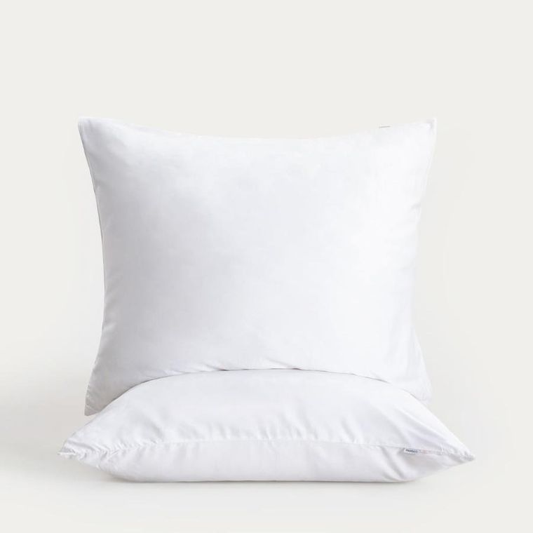 Homla, Maisy, zestaw dwóch poszewek, z mikrofibry białych, 70-80 cm, 2 szt.