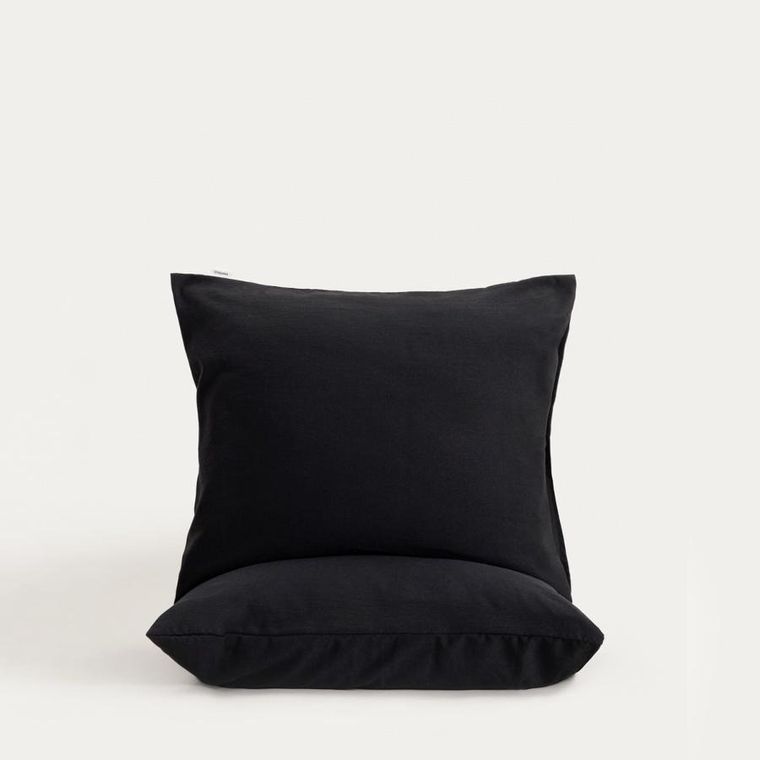 Homla, Maisy, zestaw dwóch poszewek, z mikrofibry czarnych, 50-60 cm, 2 szt.