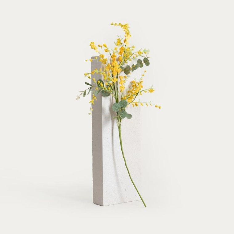 Homla, Maloo, gałązka sztuczna, z żółtymi kwiatkami, 87 cm