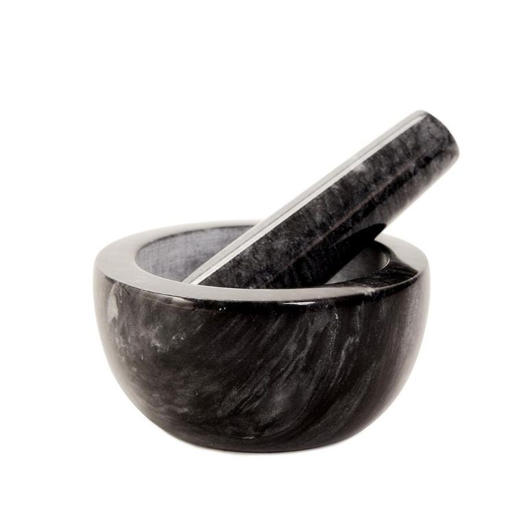 Homla, Marble, moździerz, marmurowy czarny, 12 cm, 854199