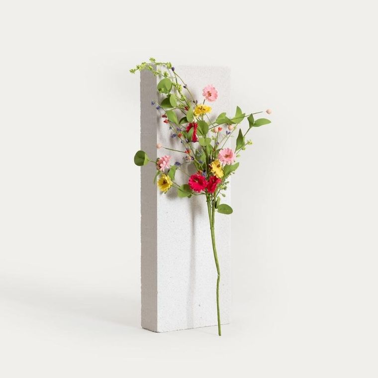 Homla, Meadow, gałązka sztuczna, z pastelowymi kwiatkami, 70 cm