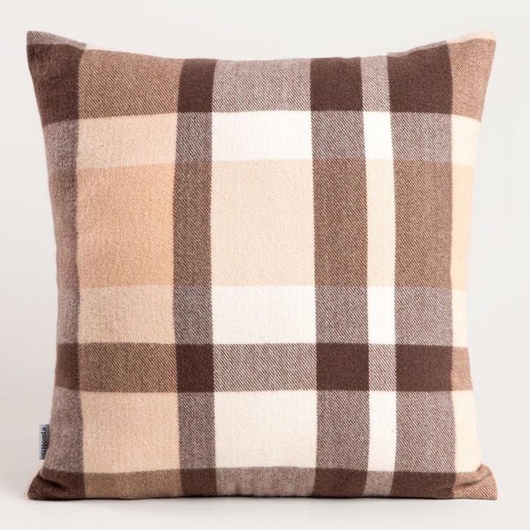 Homla, Melrose, poszewka, puszysta w kratę, 45-45 cm