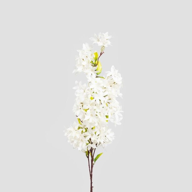 Homla, Mindra, gałązka sztuczna, białe kwiaty, 100 cm