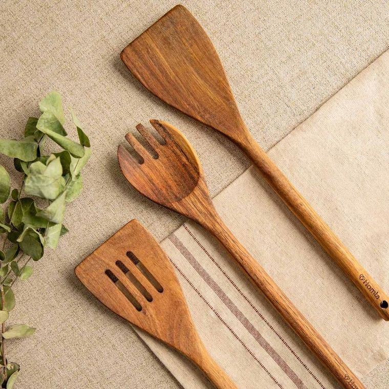 Homla, Mooka, zestaw utensyliów akacjowych, 3 szt., 762710
