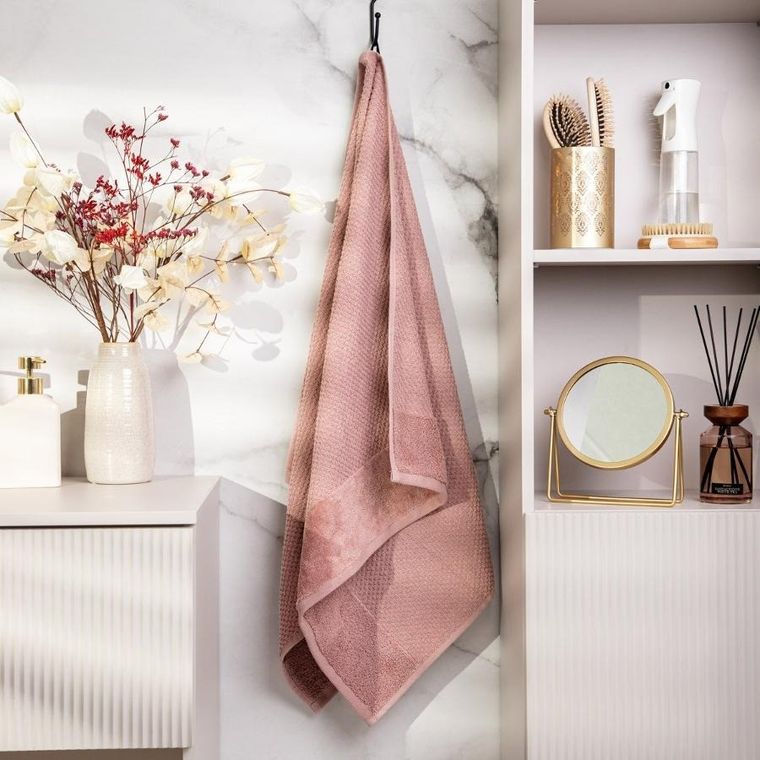 Homla, Nasia, ręcznik, bawełniany, różowy, 70-130 cm