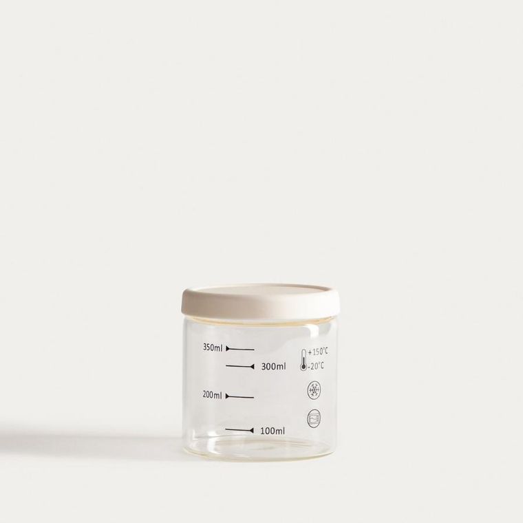 Homla, Nego, pojemnik, z miarką i śmietankowym wieczkiem, 410 ml