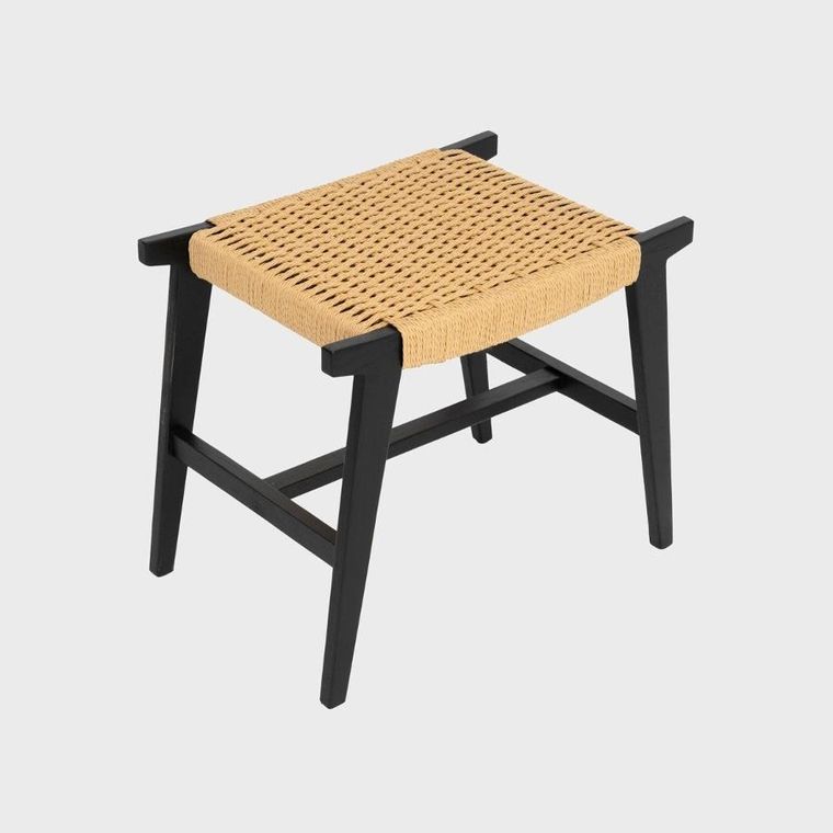 Homla, Novum, taboret, czarny, 52-34-42 cm