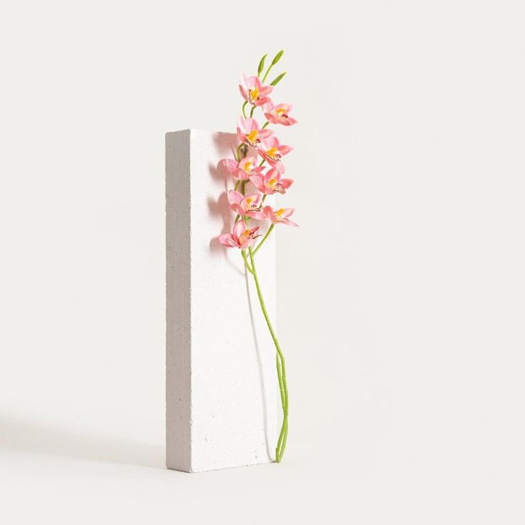 Homla, Orkid, gałązka sztuczna, orchidea różowa, 109 cm