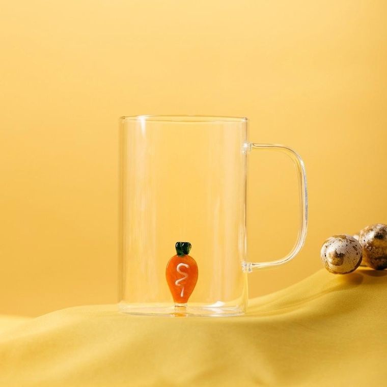 Homla, Ortaggio, szklanka, z uchem z marchewką, 0,48l, 730108