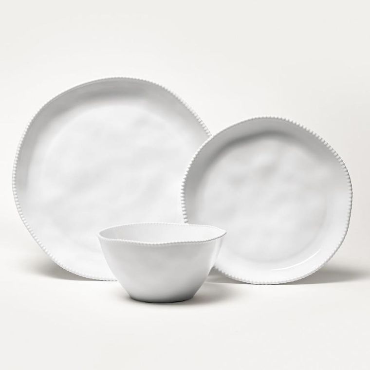 Homla, Padra, zestaw obiadowy, biały, 6 szt.