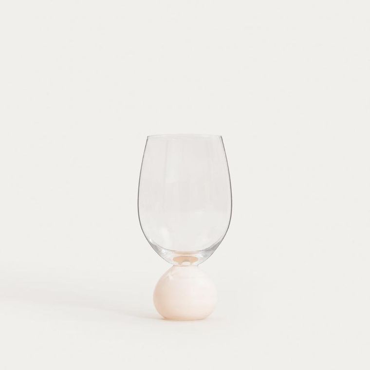 Homla, Pallora, kieliszek, z mleczną beżową kulą, 0,4l