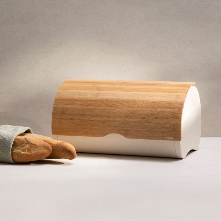 Homla, Rakel, chlebak, zaokrąglany śmietankowy, 38-25-21 cm, 747687