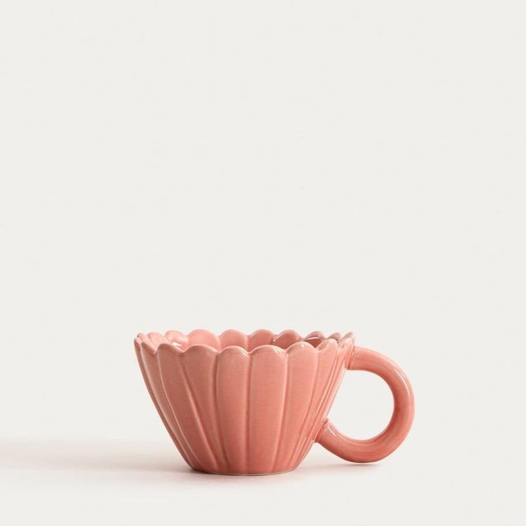 Homla, Rasset, kubek, z kwiatem różowy, 150 ml