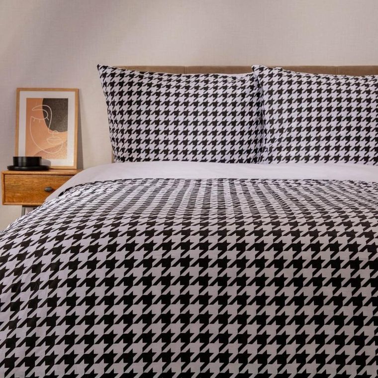 Homla, Rebeka, pościel bawełniana w pepitkę, 160-200 cm, 756542
