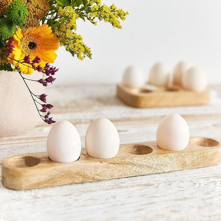 Homla, Rego, patera, drewniana na jajka duża, 5-31 cm