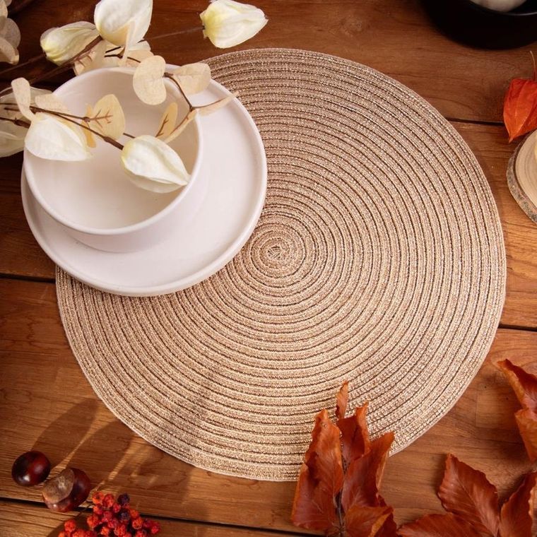 Homla, Remy, podkładka do jadalni, złota, 38 cm