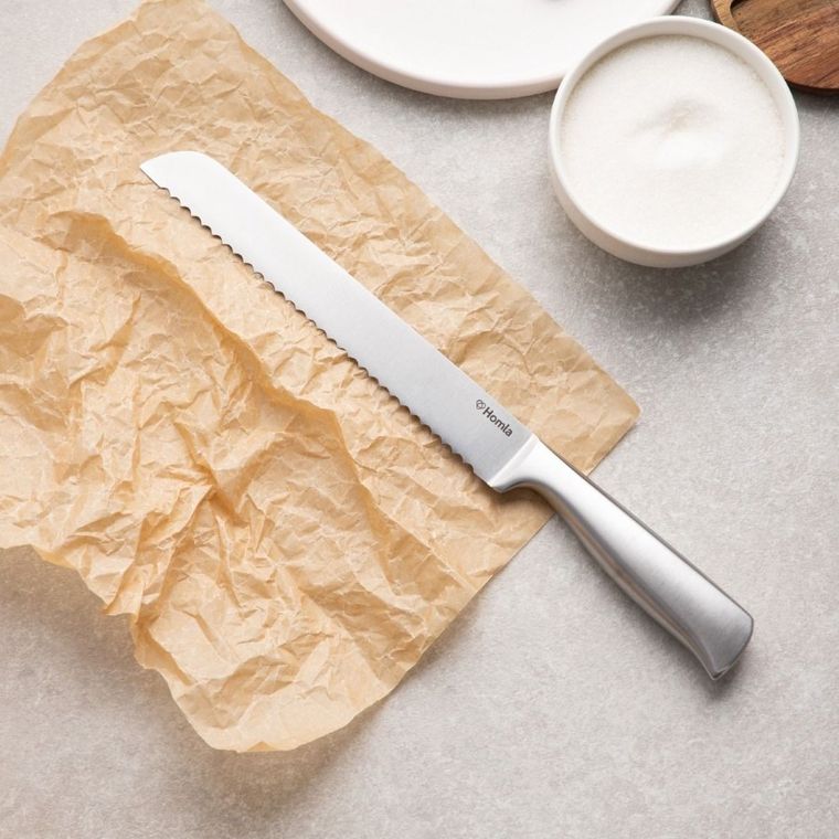 Homla, Rigel, nóż do chleba, srebrny, 32 cm, 744051