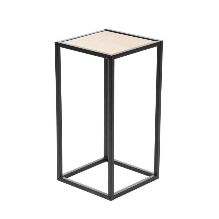 Homla, Roh, kwietnik, metalowy, czarny, 23-23-45 cm, 876719