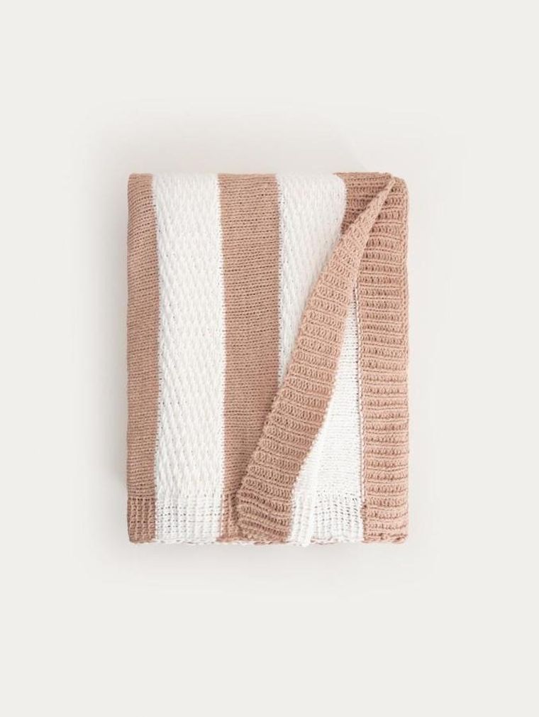 Homla, Rudens, koc szenilowy w pasy beżowe, 130-170 cm