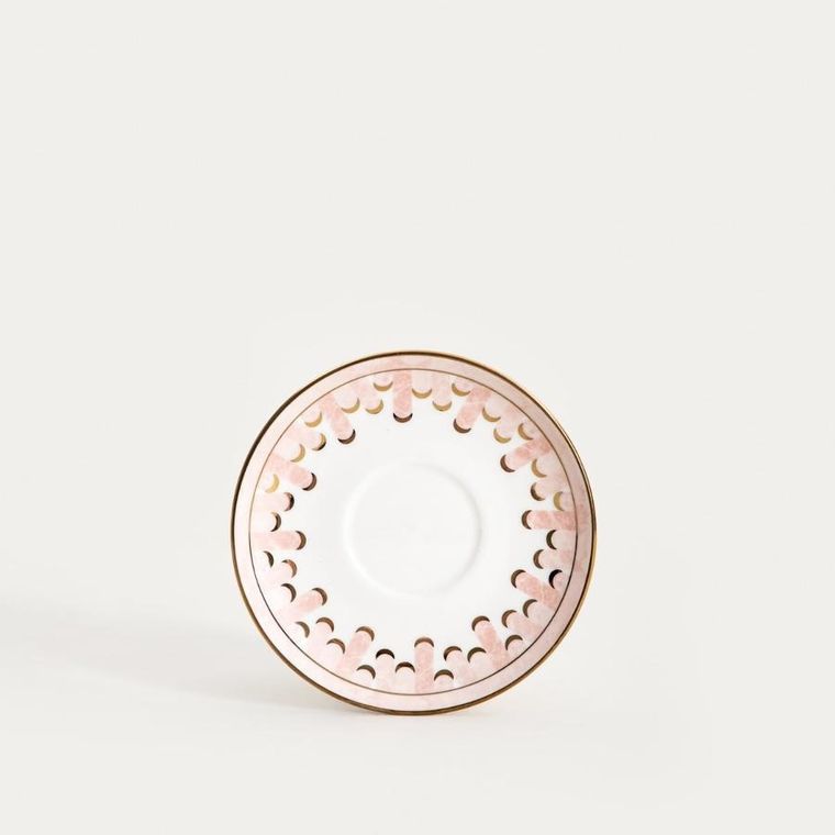 Homla, Ruma, talerz, ze złotą obwódką, 15 cm