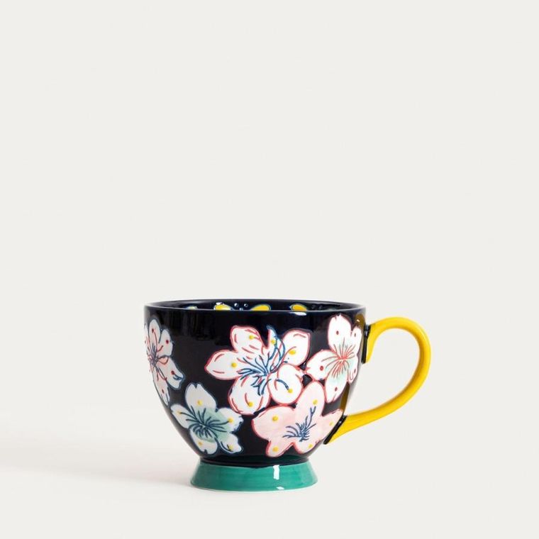 Homla, Salva, kubek, ręcznie malowany granatowy, 0.4l