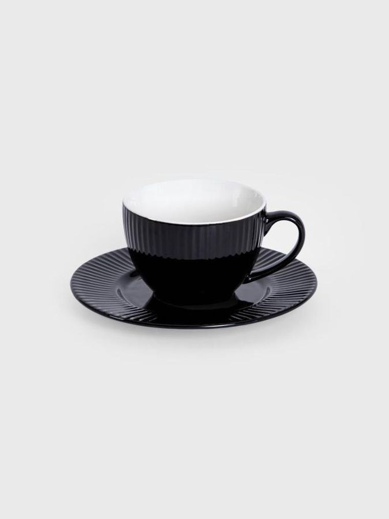 Homla, Siena, filiżanka ze spodkiem, czarna, 240 ml