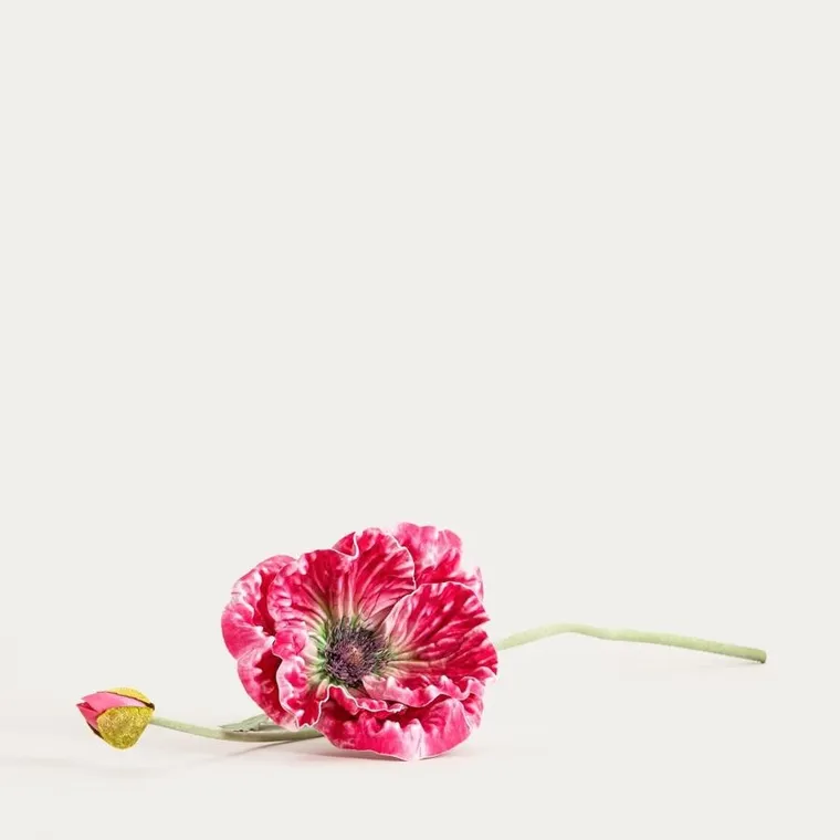 Homla, Slava, gałązka sztuczna, kwiat różowy, 85 cm