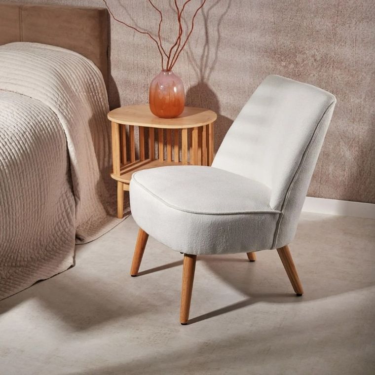 Homla, Soal, Fotel ecru, 57-69-76 cm, 895895