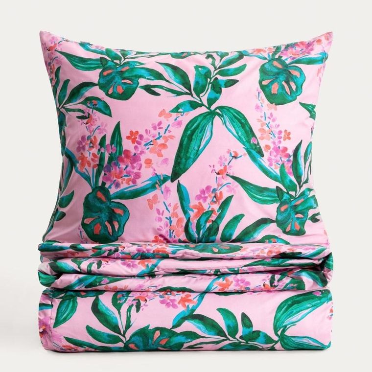 Homla, Solena, pościel, z mikrofibry w liście, 200-220cm