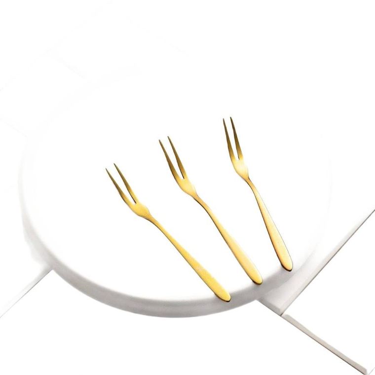 Homla, Stilo, zestaw widelczyków, złotych, 3 szt.