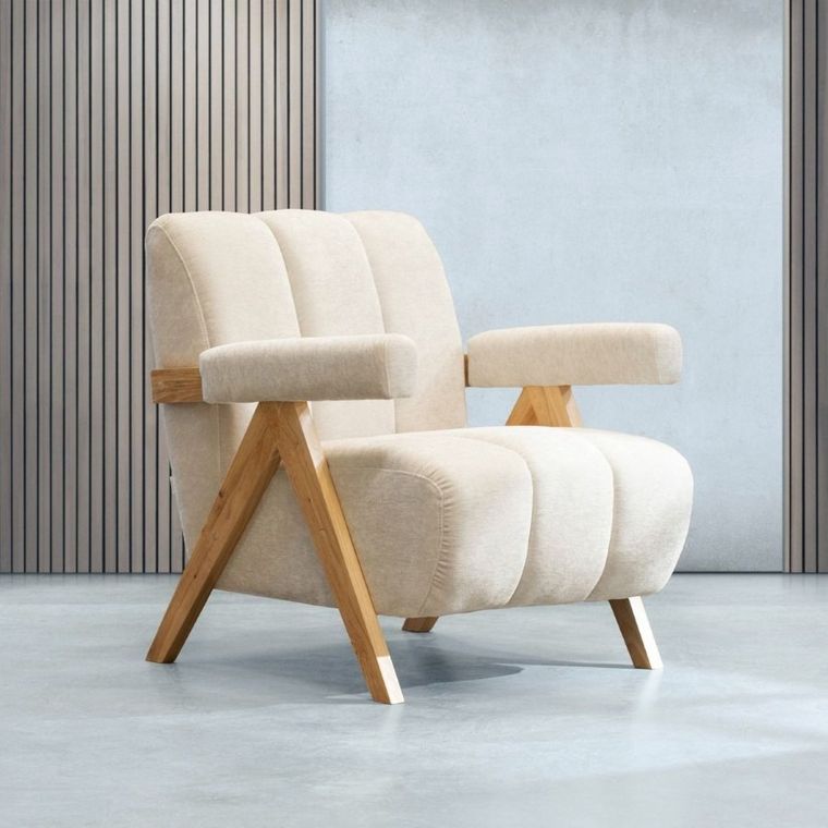 Homla, Sueno, fotel, ecru, 87-80z72 cm, 737824