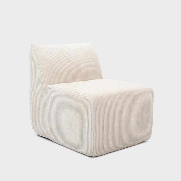 Homla, Svela, fotel modułowy, beżowy sztruksowy, 59,5-80-62 cm