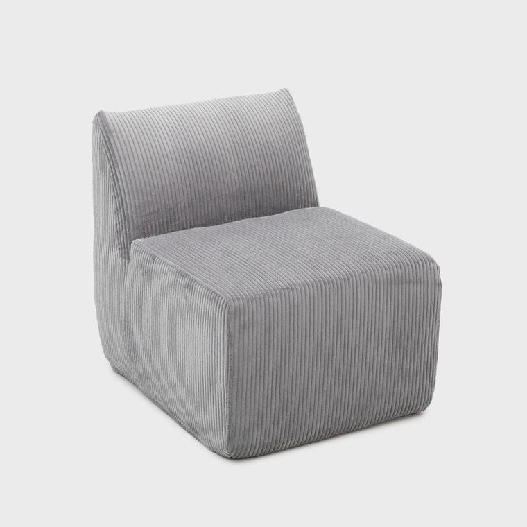 Homla, Svela, fotel modułowy, szary sztruksowy, 59,5-80-62 cm