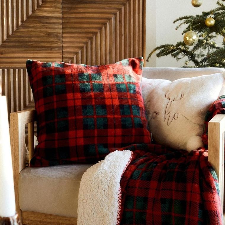 Homla, Tartan, poszewka, w kratę, 45-45 cm