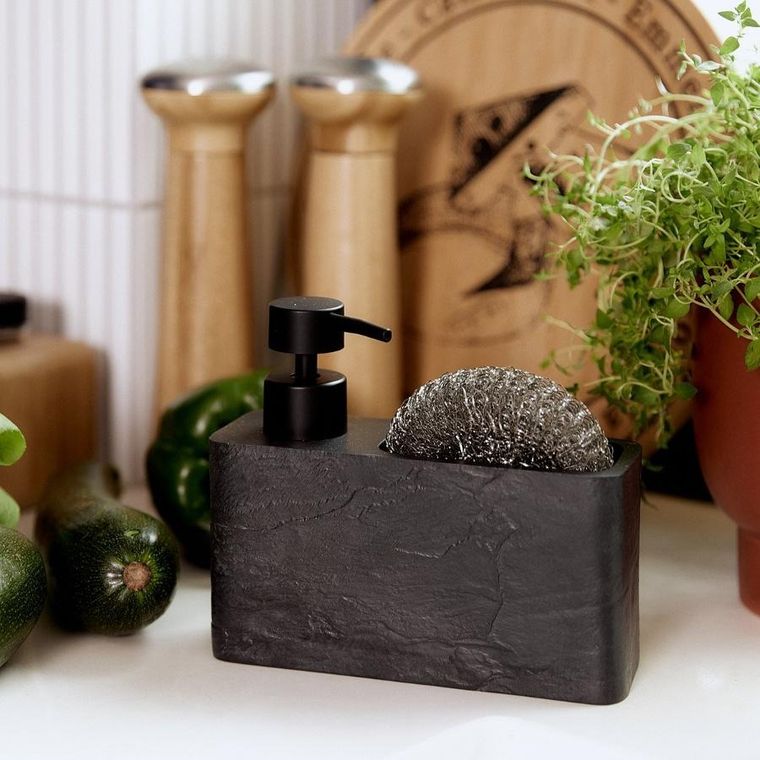 Homla, Teana, dozownik, czarny, 17-15 cm