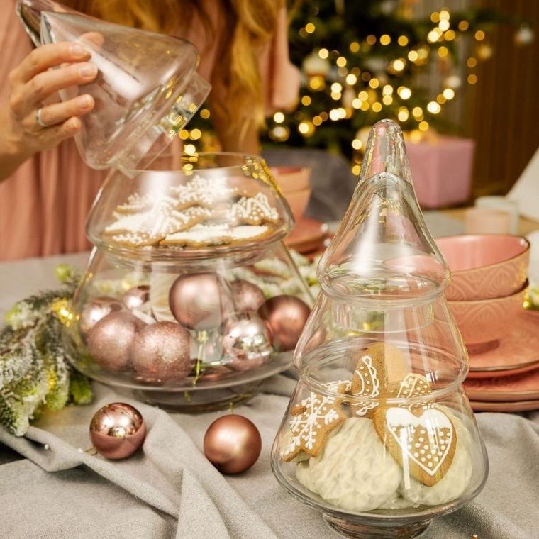 Homla, Tinsel, choinka, szklana, 39-25 cm