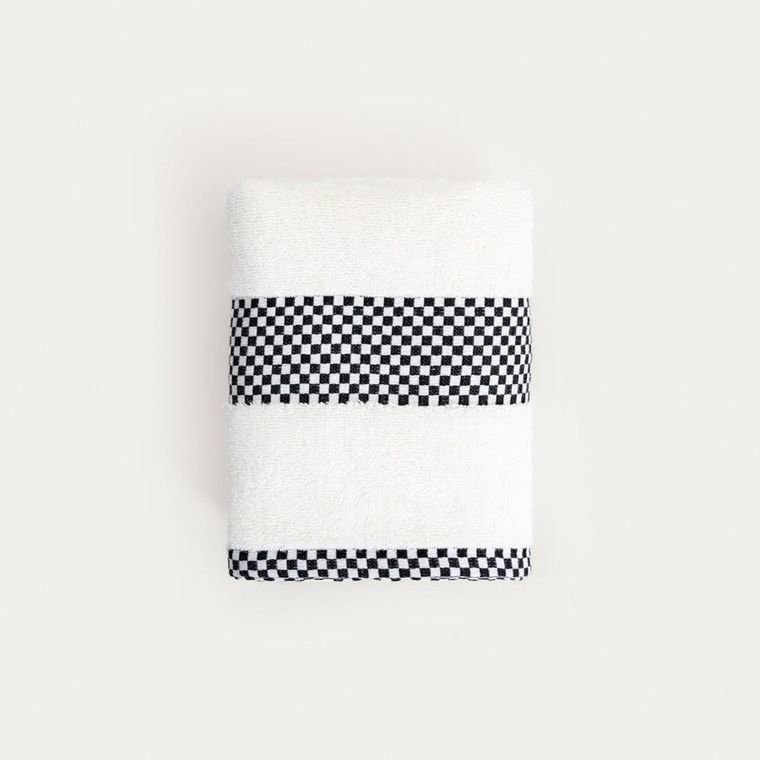 Homla, Tiva, ręcznik, z czarną kratką, 50-90 cm
