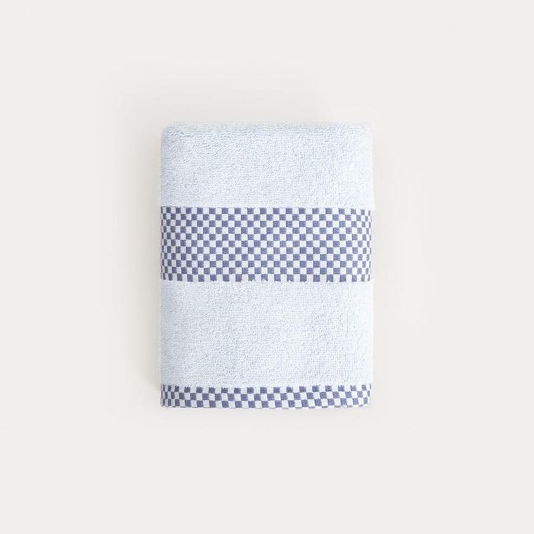 Homla, Tiva, ręcznik, z granatową kratką, 50-90 cm