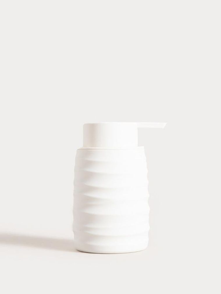 Homla, Torus, dozownik, z tłoczeniem, biały, 8,2-8,2-17 cm