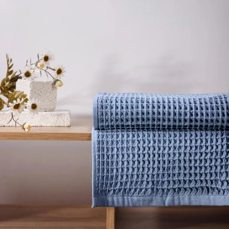 Homla, Vaffel, ręcznik, niebieski, 70-130 cm, 736971