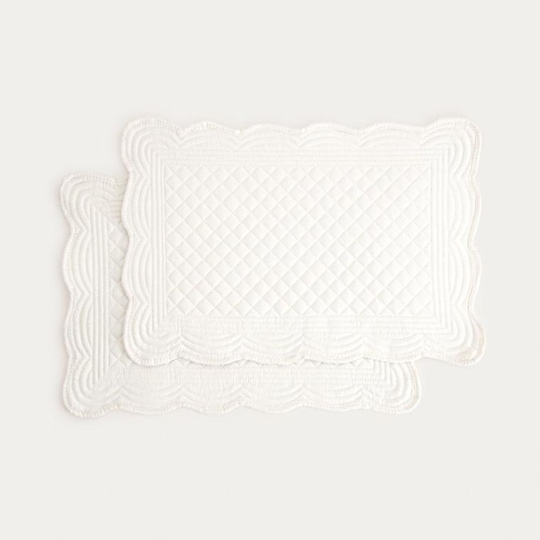 Homla, Vela, maty stołowe, ecru prostokątne z pikowaniem, 30-45 cm, 2 szt.