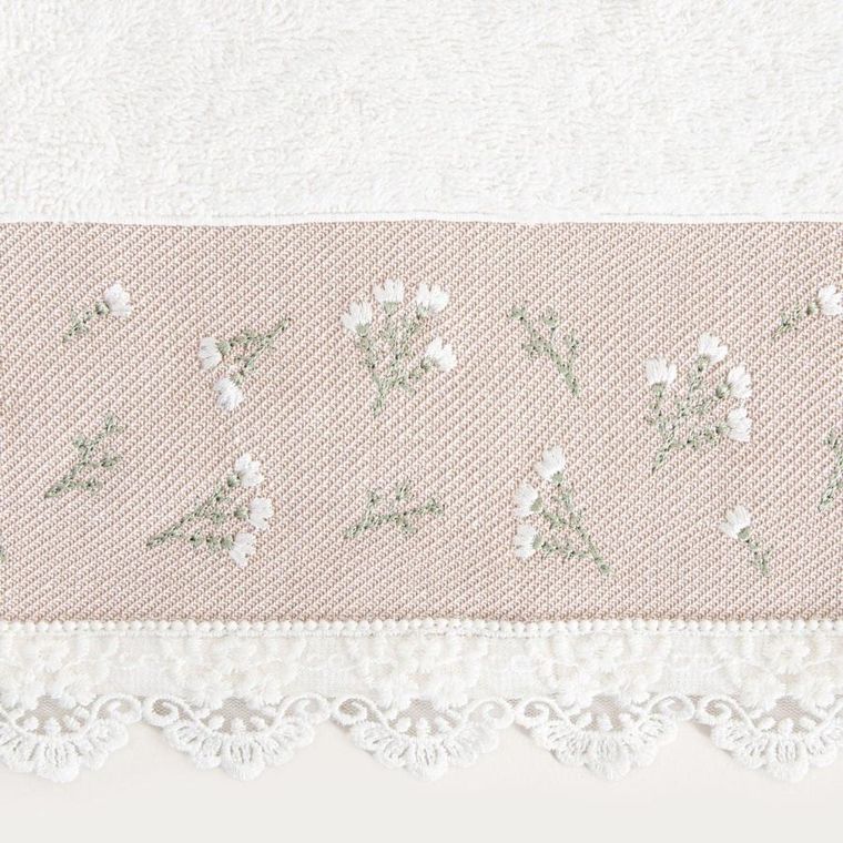 Homla, Velia, ręcznik, z ozdobnym haftem, 70-130 cm