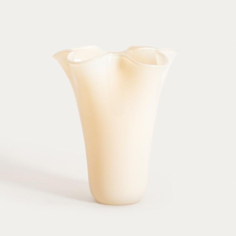 Homla, Veyora, wazon, szklany żółty, 20-20-20 cm