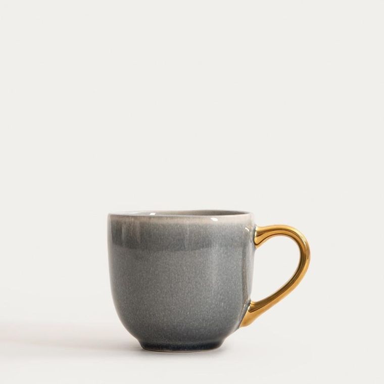 Homla, Viness, kubek, niebieski ze złotym uchem, 0,4l