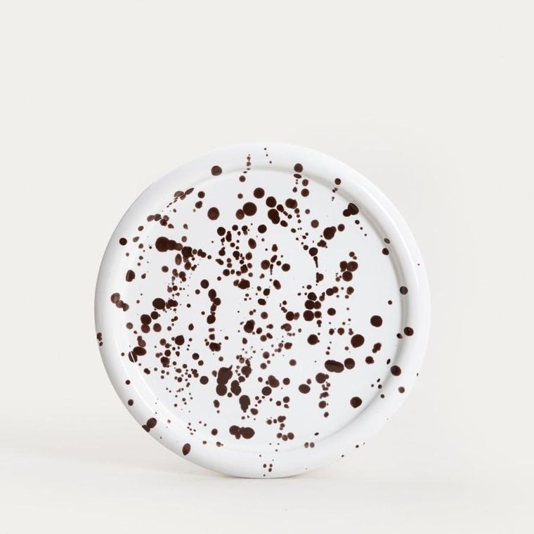 Homla, Wilora, talerz, obiadowy nakrapiany brązowy, 26 cm