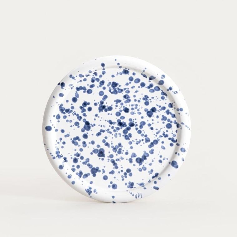 Homla, Wilora, talerz, obiadowy nakrapiany granatowy, 26 cm