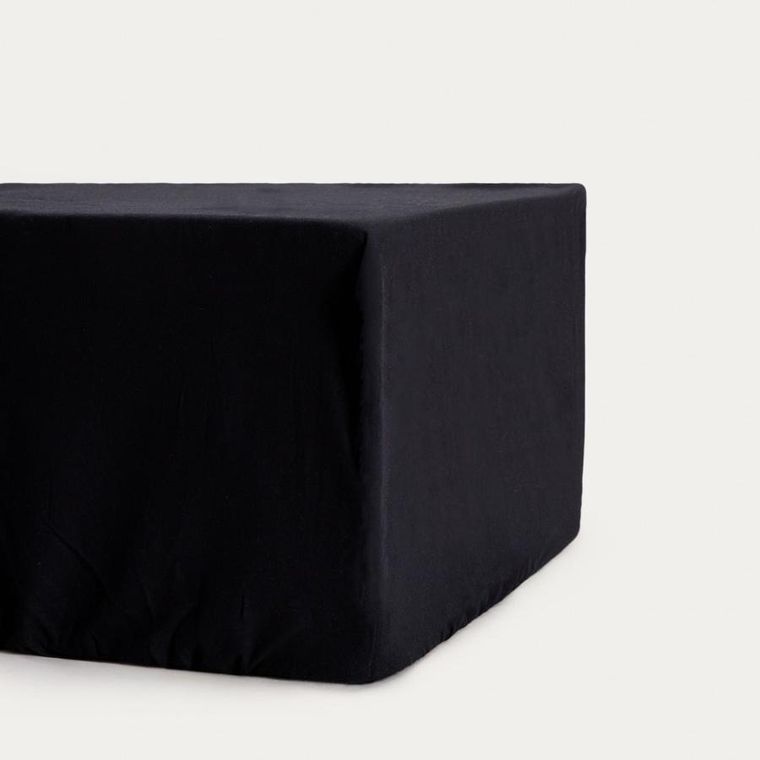 Homla,lauko, prześcieradło renforce, czarne, 160-200 cm